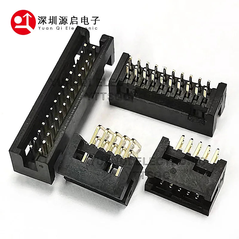 DC3 IDC Box Headers 1.27mm SMT JTAG Connector 2*5 10P/12/14/16/20/30/40/80/100 Pin For External Positioning Column Female Socket