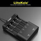NEW LiitoKala Lii-600 Battery Charger For Li-ion 3.7V NiMH 1.2V battery Suitable 18650 26650 21700 26700 16340 14500 AA AAA