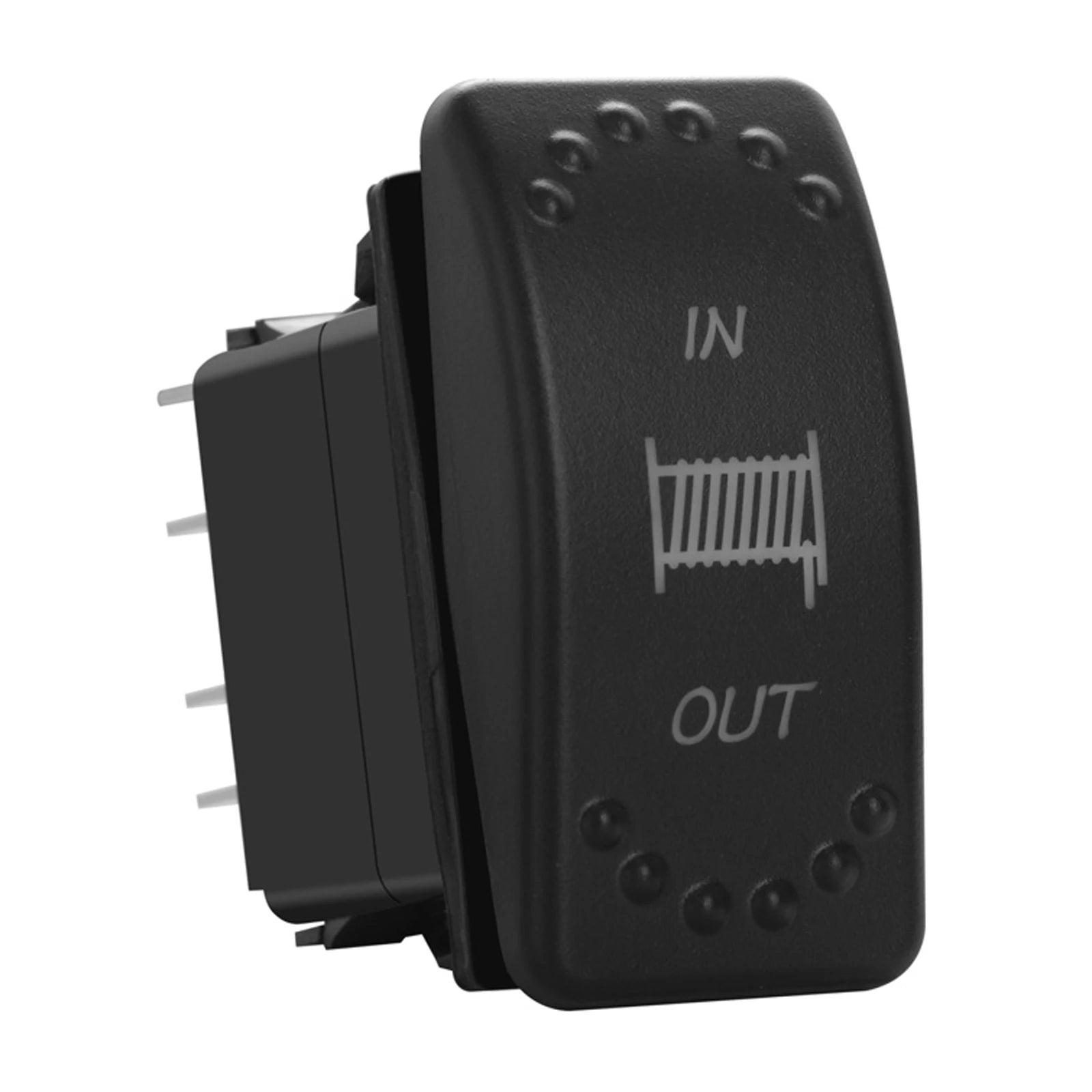 12V/24V Waterproof DPDT Momentary Rocker Switch ON-OFF-ON Arrows Winch In/Out Up/Down Toggle for Jeep, Dump Trailer, Truck, Boat