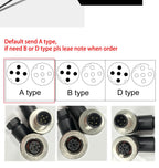 Cloweit M8 Sensor Connector Waterproof Male&Female Plug Straight Angle Screw Threaded Coupling 3pin 4p Panel Mount Flange Socket