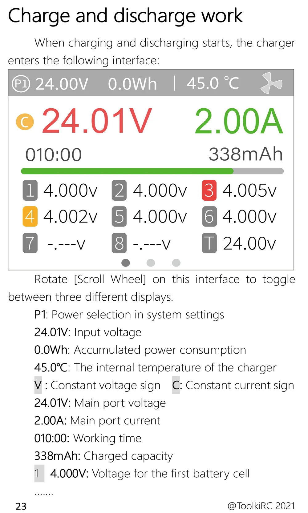ToolkitRC M9 600W 20A USB Fast Charing DC Smart Charger Adjustable Screen Angle with Audio Function For 1-8S Lipo LiFe Battery