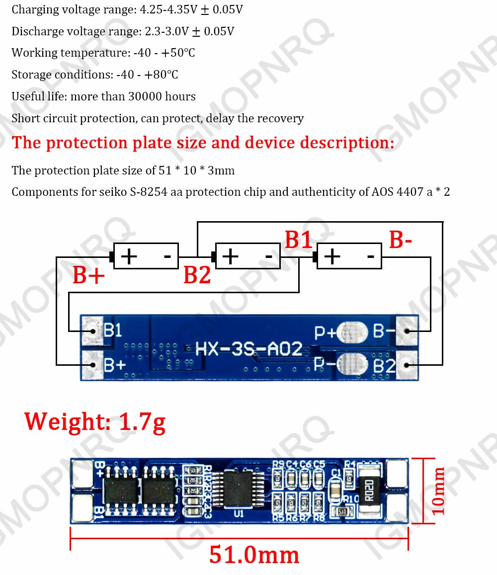 3S 6A 8A 10A 20A 25A 30A 40A 60A Li-ion Lithium Battery 18650 Charger PCB BMS Protection Board For Drill Motor Lipo Cell Module