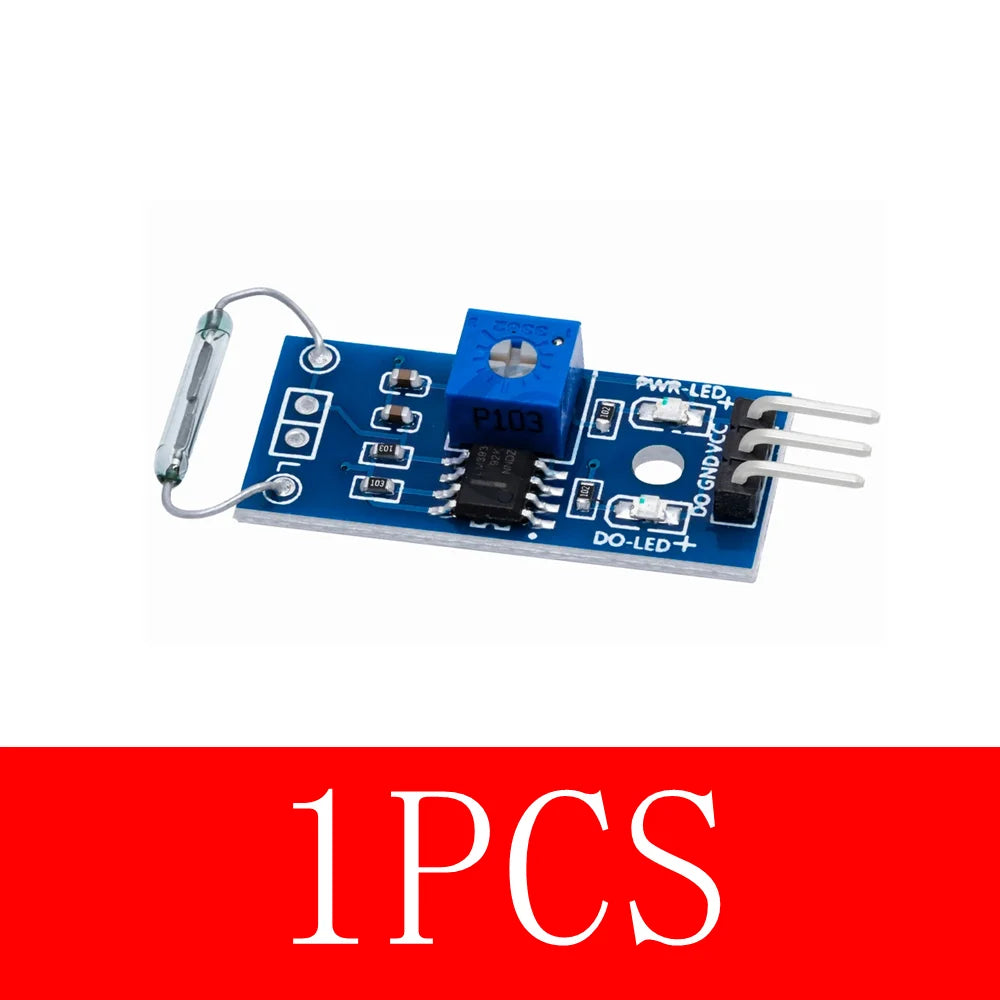 1PCS/5PCS  G123-08 LM393 Reed Sensor Module Magnetron Module Reed Switch Magnetic Switch for arduino Diy Kit