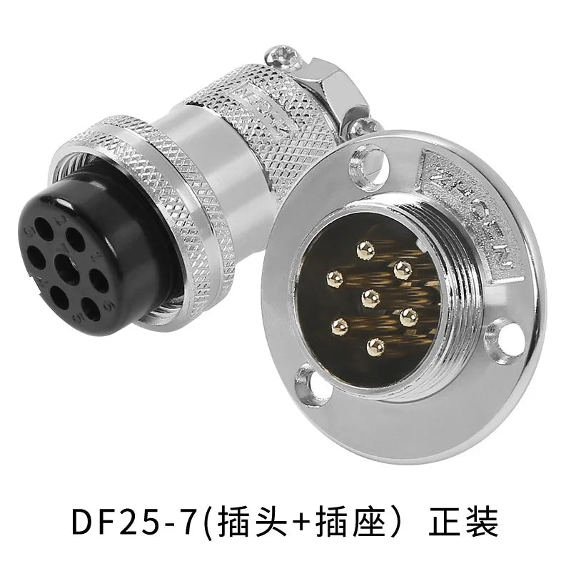DF25 GX25 Metal Industrial Adapter 25M Circular Charger 2 3 4 5 6 7 8 10 12 Pin Waterproof Electrical Panel Aviation Connector