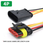 5/20/100 Sets 1/2/3/4/5/6 Pin Way Waterproof Electrical Wire Connector Plug 1.5mm Terminals 2Pin HID Plug Auto Xenon Lamp Plug