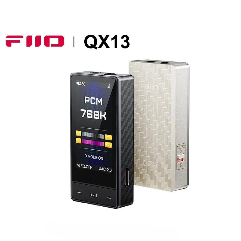 FiiO QX13 HIFI Portable Headphone Amplifier AMP Hi-res Desk TOP-grade Decoder USB DAC ES9027PRO DSD512 PCM768K 900WM