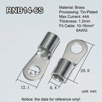 100pcs RNB Brass Ring Bare Terminal Block Connector Cable Lugs Wire Crimping Tips Electrical Connection Strips 12V 2.5mm 4mm 6mm