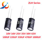 10pcs ZLH 10V 16V 25V 35V 50V 63V 100V 10UF 22UF 47UF 100UF 220UF 330UF 470UF 1000UF Rubycon Electrolytic Capacitor  NEW