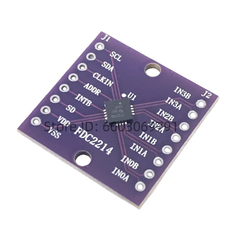1Pcs Capacitive Sensor FDC2214 Module QFN Chip Adapter Board Electronic Competition Near-Liquid Level Non-Contact Sensing