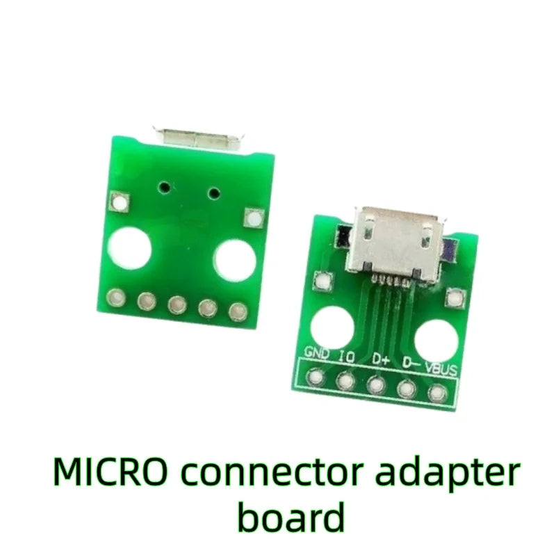 5pcs Micro Mini A Male USB 2.0 3.0 A Female USB B Connector Interface to 2.54mm DIP PCB Converter Adapter Breakout Board