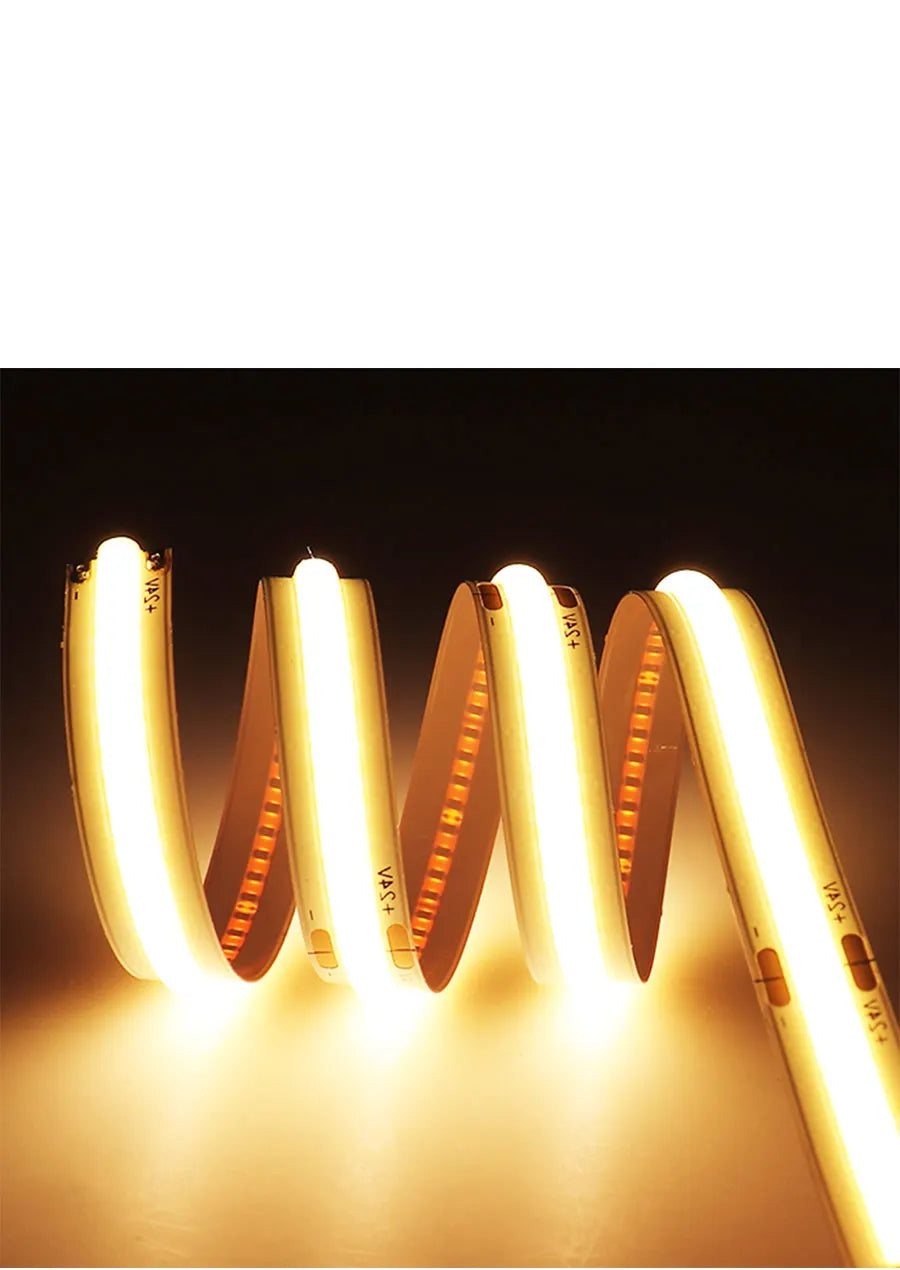 FOB COB LED Strip Lights 3mm 5mm 8mm 10mm 12V 24V Flexible Dimmable LED Tape Easy Install Cuttable 3000K 4000K 6000K LED Tape