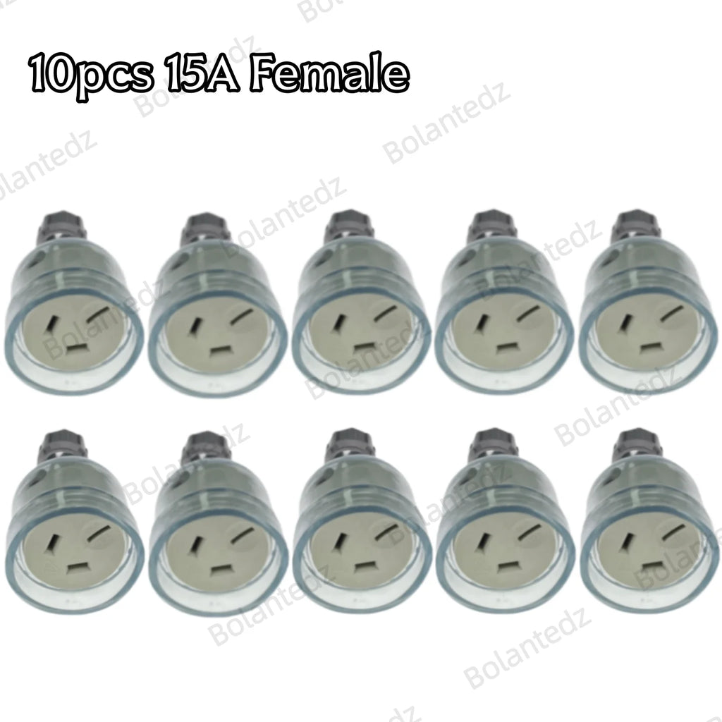 Bolantez 1pcs SAA Rewirable Plug Socket Australian Female Socket 3 Prong Electrical Socket Grounded Rewire Socket DIY Assembled