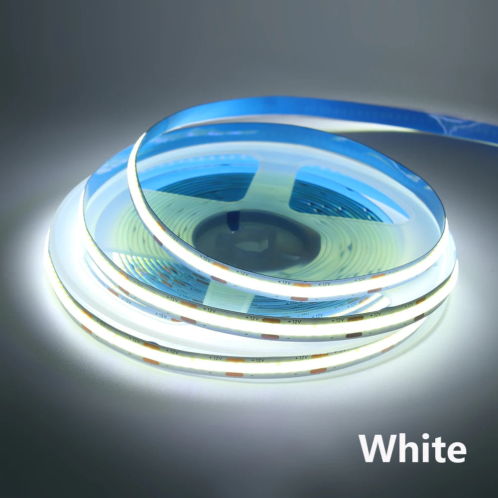12V 24V Touch Dimmer COB LED Strip Light Hand Sweep Induction Switch US EU Power Kit Flex 320LEDs Tape Bedroom Kitchen Lighting