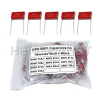 50PCS CBB 10values Metallized Polyester Film Capacitors KIT DIY CBB Capacitor Assortment Kit 400V 10NF-3.3UF