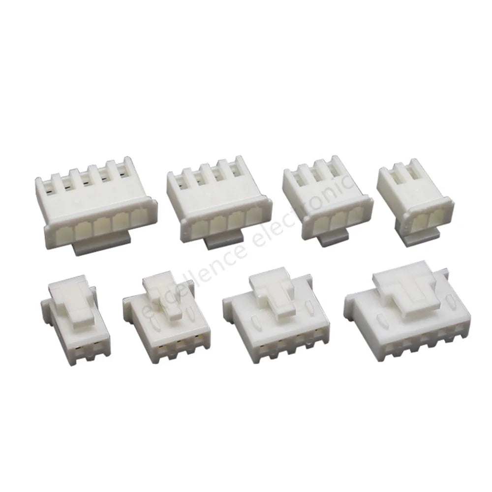 10Sets XHB 2.54MM Connector with Buckle Hole Though Type 2/3/4/5/6/7/8/9/10 Pin Straight /Curved Pin+Housing+Crimp Terminal Kits