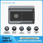 Khadas Edge2 ARM PC/Maker Kit RK3588S2 Single Board Computer with 8-core 64-bit CPU, ARM Mali-G610 MP4 GPU, 6 TOPS AI NPU Wi-Fi