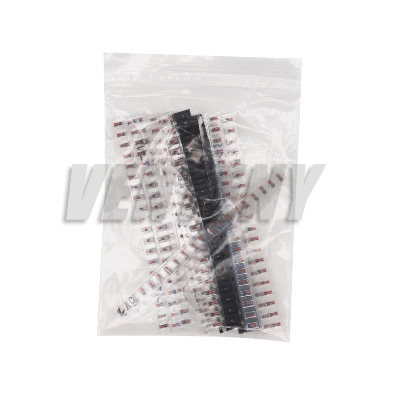 300PCS SMD LL34 Zener Diode Kit 0.5W 1/2W 3Va-24V 2V-39V SMD Diode Set 1N4148