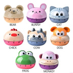 Fashion Design Daily Timer Alarm Clock Cartoon Animal Timer Cooking Timer Animal Counters for Kitchen Timing Tool