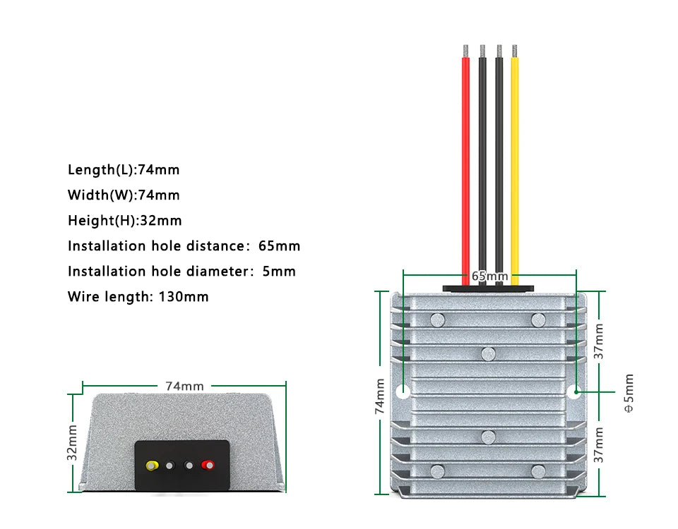 72V60V48V36V24V to 12V Step-Down Module Car 15-90V Load Regulator DC-DC DC Power Converter