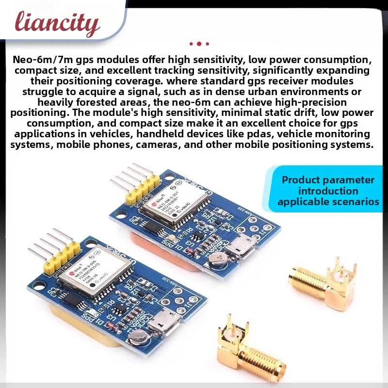 NEO-6M/7M/8M GPS Module for 51 MCU STM32,Arduino,APM2.5 Flight Control.High Sensitivity,Low Power,Fast Positioning with Antenna!