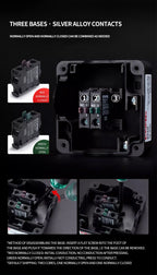 Large Mushroom Head Emergency Stop Button Switch, Waterproof Momentary or Self Locking Push Button for Machine Control