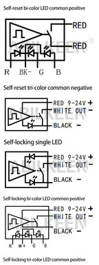 ABILKEEN 30mm 1NO Momentary/Latching Function Piezo Electric Switch IP68 Waterproof Pressure-Sensitive Switch