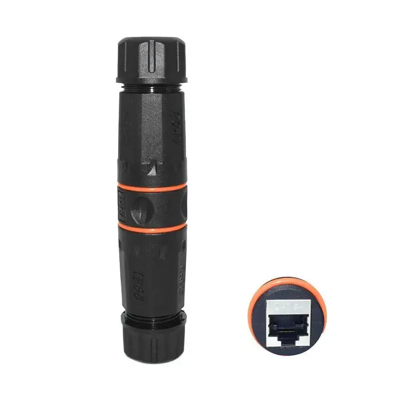 Ethernet LAN CAT6A Shielded IP68 M23 RJ45 Waterproof Connector RJ 45 Female Network Cable Extension Adapter