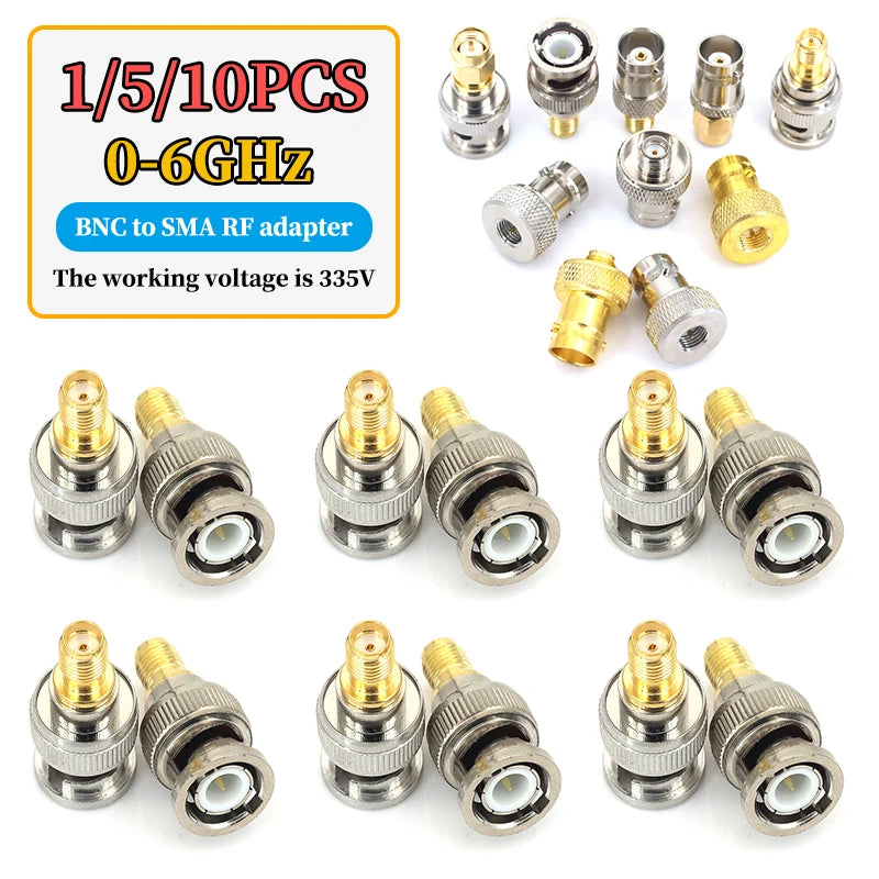 SMA Male Female to BNC Male Female Adapter SMA to BNC Connector for Wireless LAN Device, Coaxial Cable, Radio Antenna Adapt