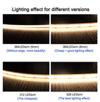 FOB COB LED Strip Lights 3mm 5mm 8mm 10mm 12V 24V Flexible Dimmable LED Tape Easy Install Cuttable 3000K 4000K 6000K LED Tape