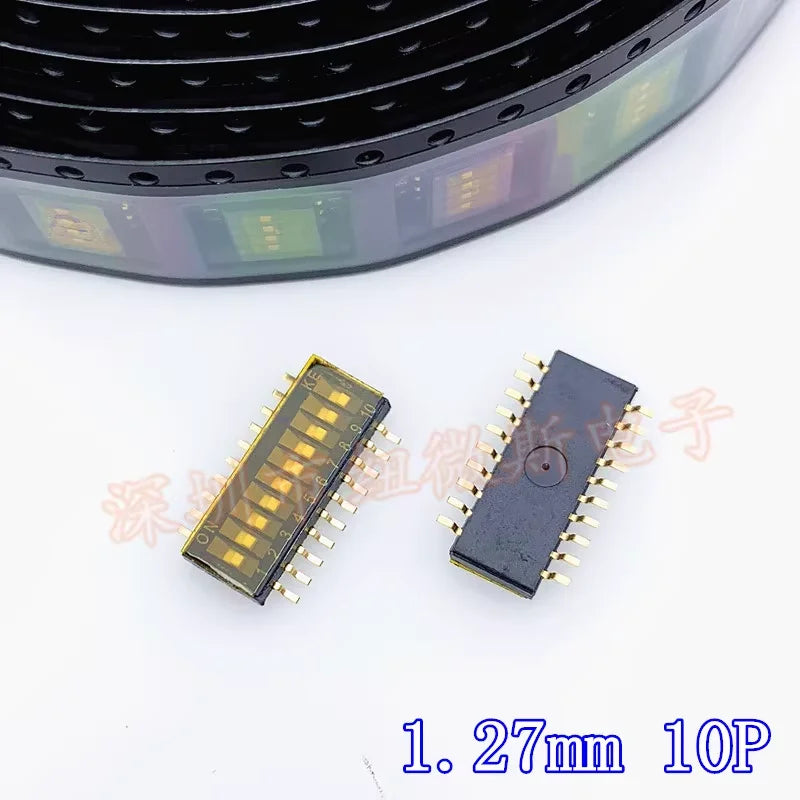 5Pcs 1.27mm Pitch Dip Switch SMD SMT Slide Type Switch 1P/2P/3P/4P/5P/6P/8P/10Pin Position
