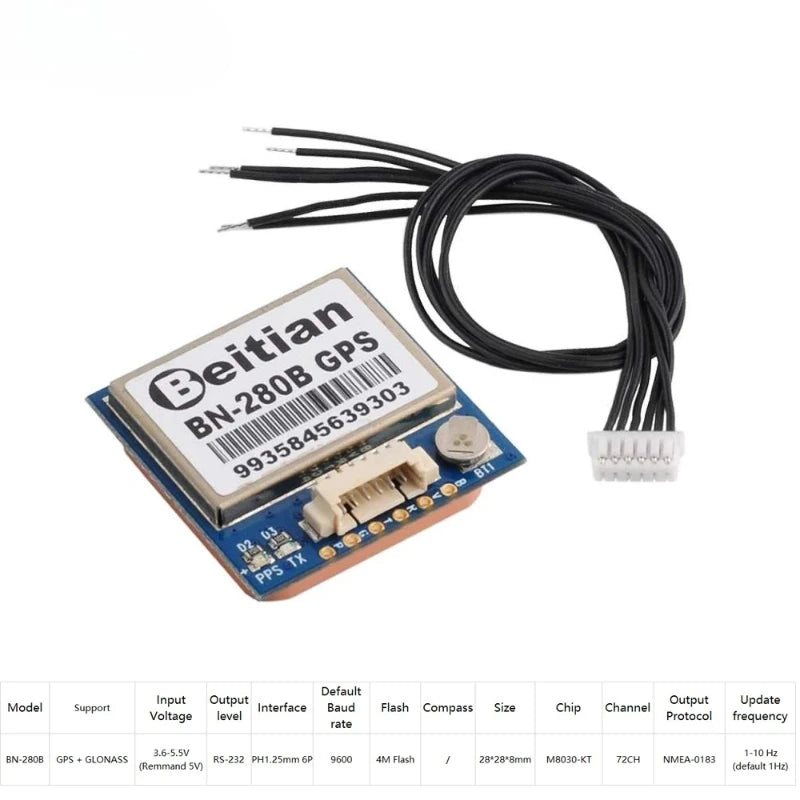 Beitian GPS Module M8 Chip BN-180 BN-220 BN-280 BN-880 BN-440 BN-282B BN-280B GLONASS with Antenna for Pixhawk Flight Controller