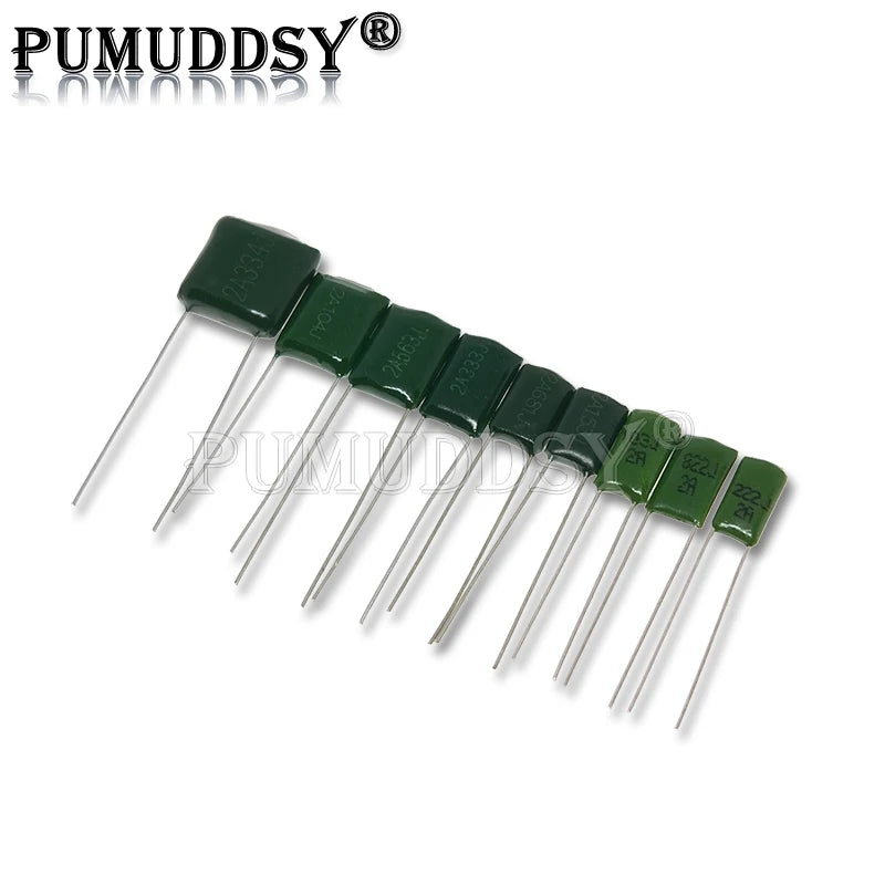 50PCS Polyester Film Capacitor 100V 220nF 330nF 2A224J 2A334J 2A102J 2A152J 2A222J 2A332J 2A472J 2A822J 2A103J 2A153J 2A223J 333