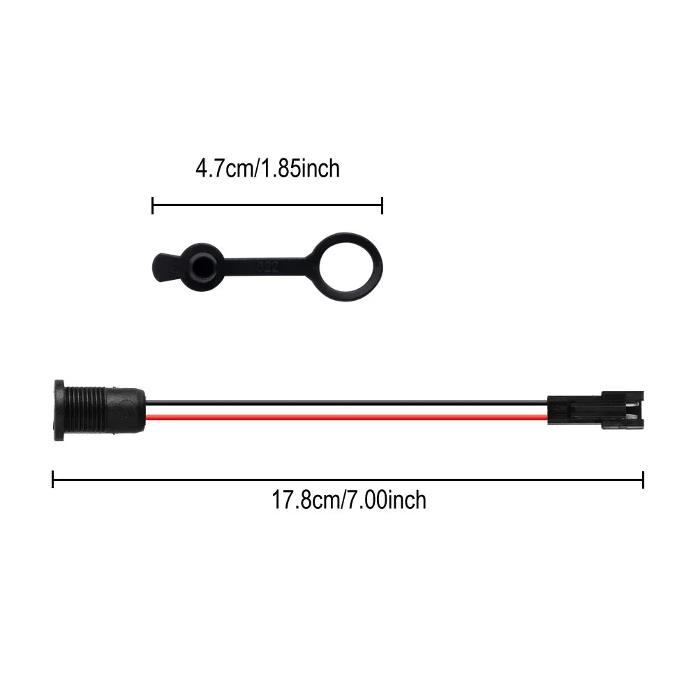 Electric Scooter 5.5 x 2.1mm DC Power Jack Socket Female Panel Mount SM Male Plug Connector Cable 5.5*2.1 mm for Electric Bike