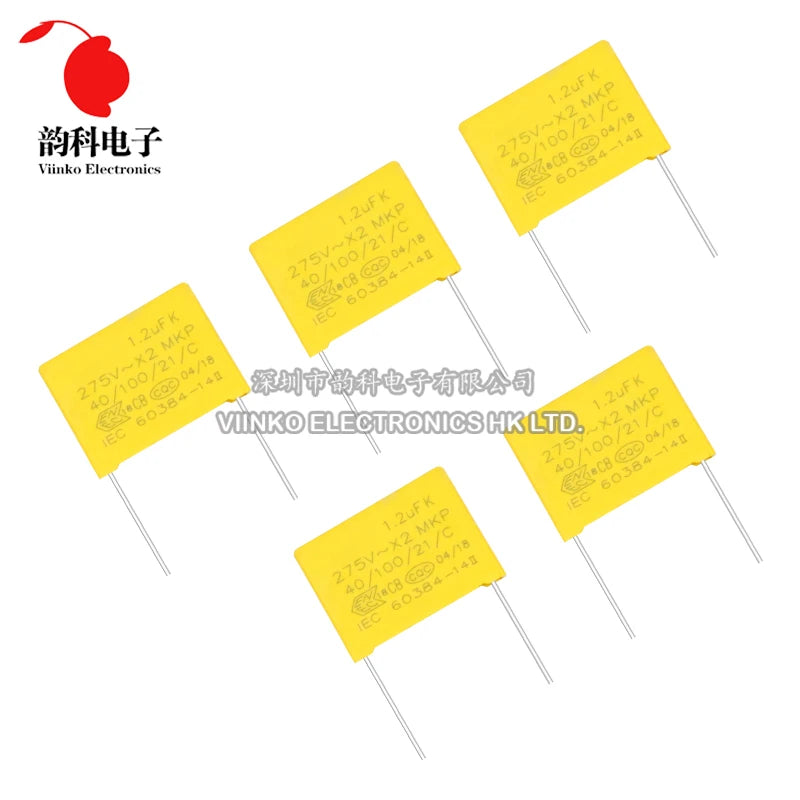 10pcs 275VAC X2 Safety capacitor 275V 10mm 15mm 22.5mm 27.5mm 0.022UF 0.047UF 0.1UF 0.22UF 0.47UF 0.68UF 1UF Polypropylene film