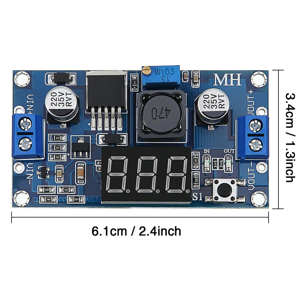 Adjustable LM2596S DC-DC Buck Converter Reduced Voltage Regulator Power Module 36V 24V 12V to 5V 2A Voltage Stabilizer