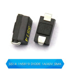 20PCS SMD Schottky Diode SS12 SMA SS14 1N5819 SS24 SB240 SS26 SR260 SS54 1N5824 SS34 1N5822 SR360 SS36 SS110 SB1100 SS2200
