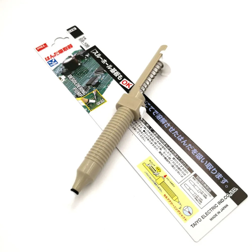 Japan GOOT GS Desoldering Pump Large Medium Small Sizes Self-Cleaning Anti-Static Manual Solder Sucker Light Strong Repair Tools