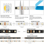 WS2814 DC12V 24V Led Strip Light 4 in 1 Similar SK6812 RGBW Pixels Addressable WS2811 RGBWW RGBCW 5050 3 Pin Lights IP30 65 67