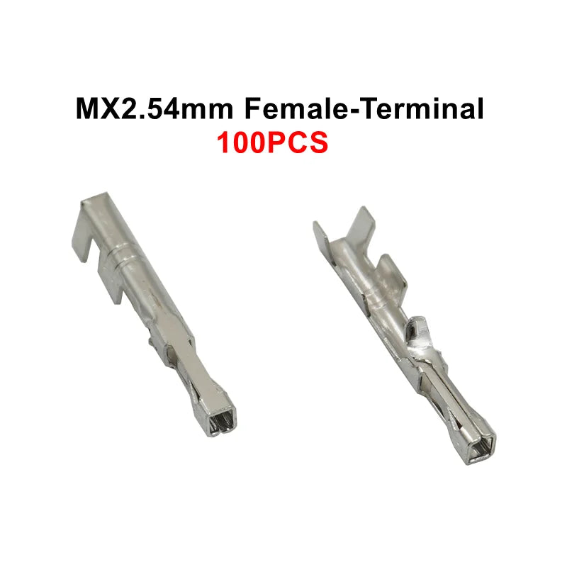 10Set(20PCS) MX2.54 Dupont Connector Housing With Lock Buckle 2.54mm Pitch Single Row 2P/3P/4P/5P/6P/7P/8P/10P/12P Docking Shell