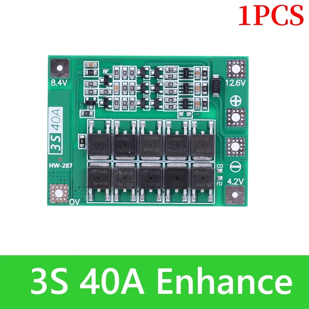 BMS 3S/4S 5A 10A 20A 25A 40A 60A Li-ion Lithium Battery Charger Protection Board 18650 For Drill Motor 12V with Enhance/Balance