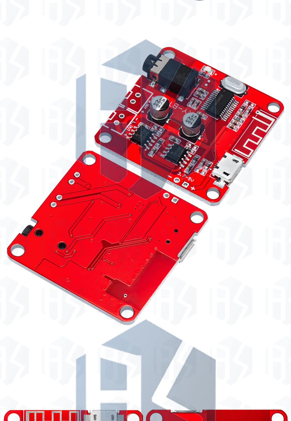 ‌XY-BT5W Bluetooth 4.2 Audio Module - 3.7-5VDC 5W×2 Stereo Amplifier Board w/A2DP & Auto Pairing for Portable