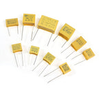50PCS 102K~105K Polyester Film Capacitors Pack 275VAC X2 Capacitor Assorted Kit 0.047UF 0.1UF 0.22UF 0.33UF 0.47UF 0.68UF 1UF