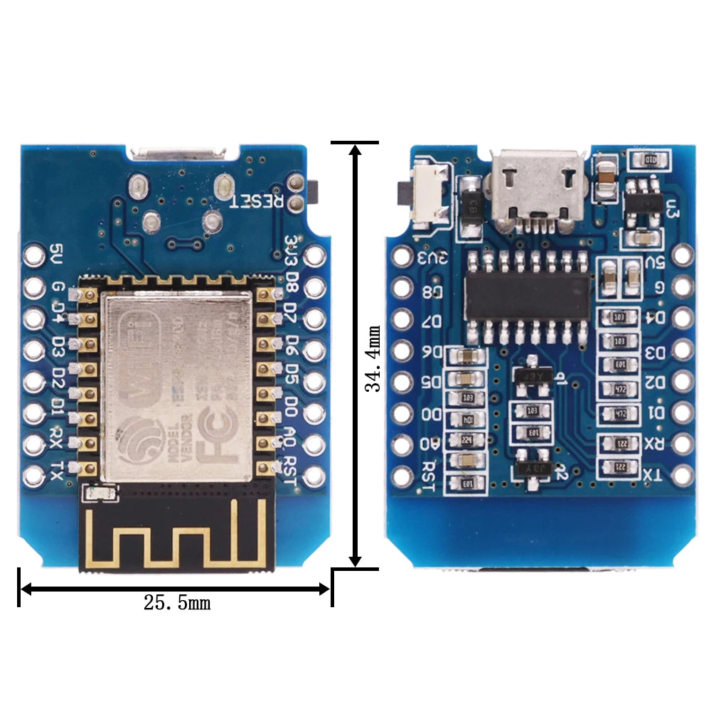 WeMos D1 Mini Pro V3.0 NodeMcu 4MB/16MB Bytes Lua WIFI Internet of Things Development Board Based S2 ESP8266 CH340G Nodemcu V2