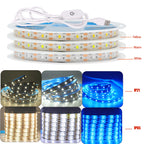 5V LED Strip Light USB Dimmer/Switch White Warm Blue Waterproof Adhesive Tape 2835 60LEDs Cabinet Room Night Lighting 1M 3M 5M