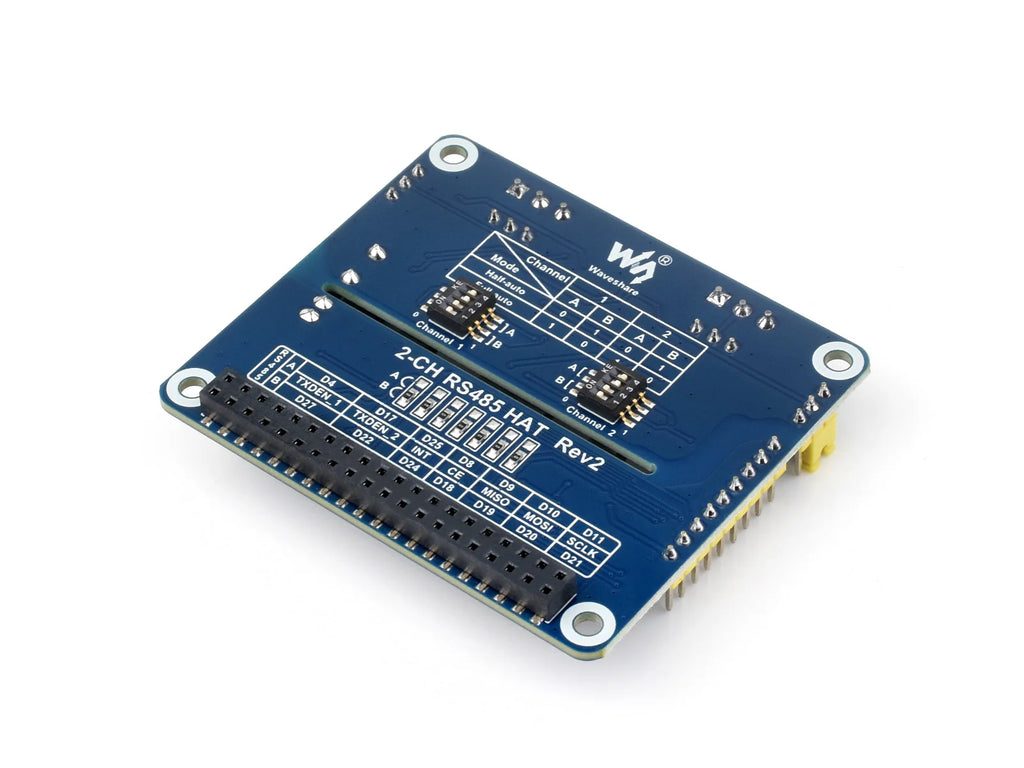 Waveshare 2-Channel Isolated RS485 Expansion HAT With Multi Onboard Protection Circuits. for Raspberry Pi