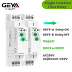 GEYA Delay Time Relay Electronic Type 10A AC230V OR AC/DC24V-240V Time Relay 24V 220V GRT6-A/B