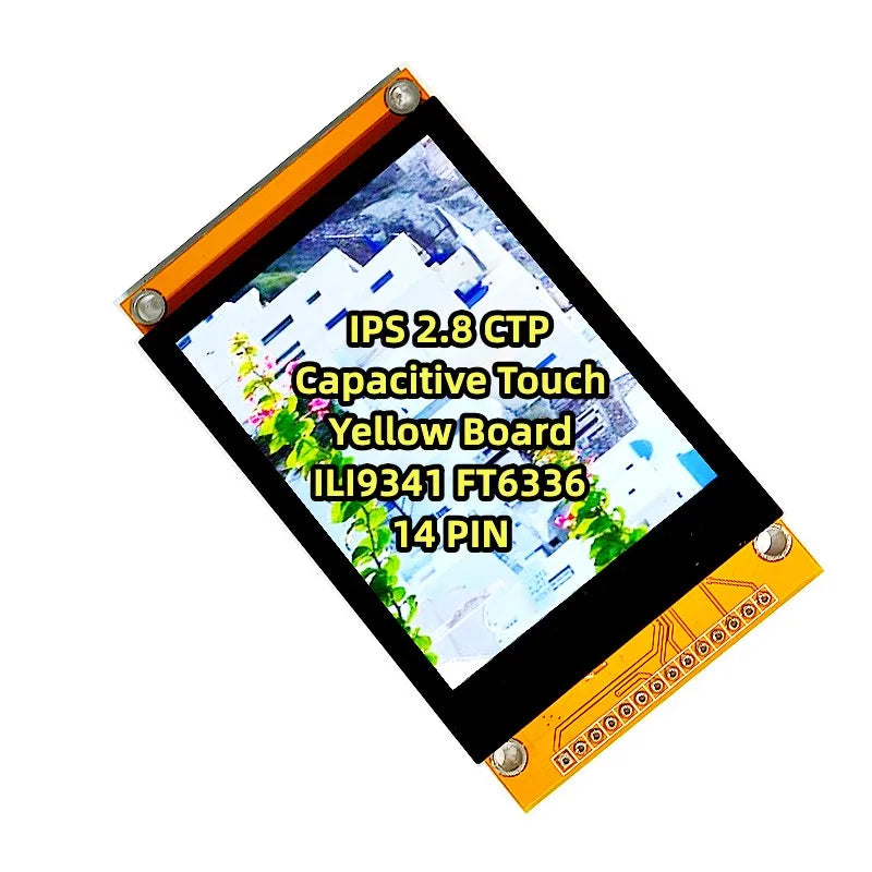 New IPS 2.8 Inch ILI9341 FT6336 SPI Display 320*240 Full View Super Capacitive Touch Yellow Board