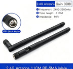 WiFi Antenna 6DBI 2.4GHz Foldable Glue Stick Antenna SMA Male Connector 2400-2500MHz Signal Booster For WiFi Router Wireless