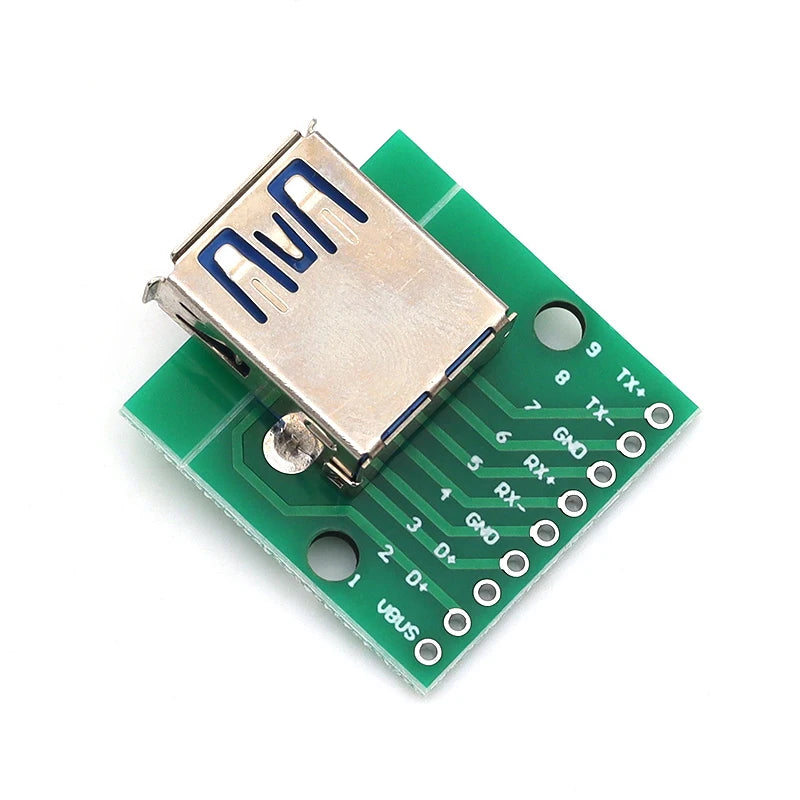 Micro Mini USB USB A Male USB 2.0 3.0 A Female USB B Connector Interface to 2.54mm DIP PCB Converter Adapter Breakout Board