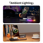 Super Fast QI2.2 25W Magnetic Wireless Charger Station For Galaxy S25/S26 iPhone 17 16 Pro Max Apple& Galaxy Watch Airpods Buds